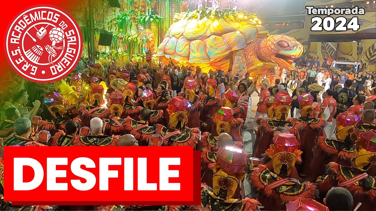 Salgueiro 2024 | Bateria no Desfile | Samba ao vivo - 