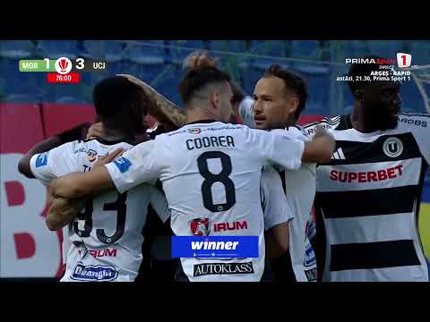 GOOOL! Metaloglobus - U Cluj 1-3. Lukic dublează avantajul ardelenilor, la debutul său la U Cluj
