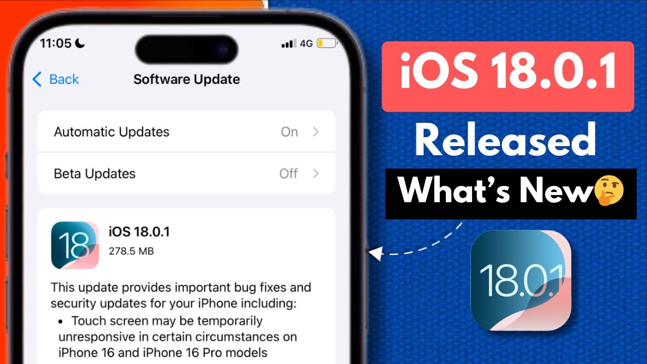 iOS 18.0.1 Finally Released 🤯 | What’s New ? | Should You Update - YouTube