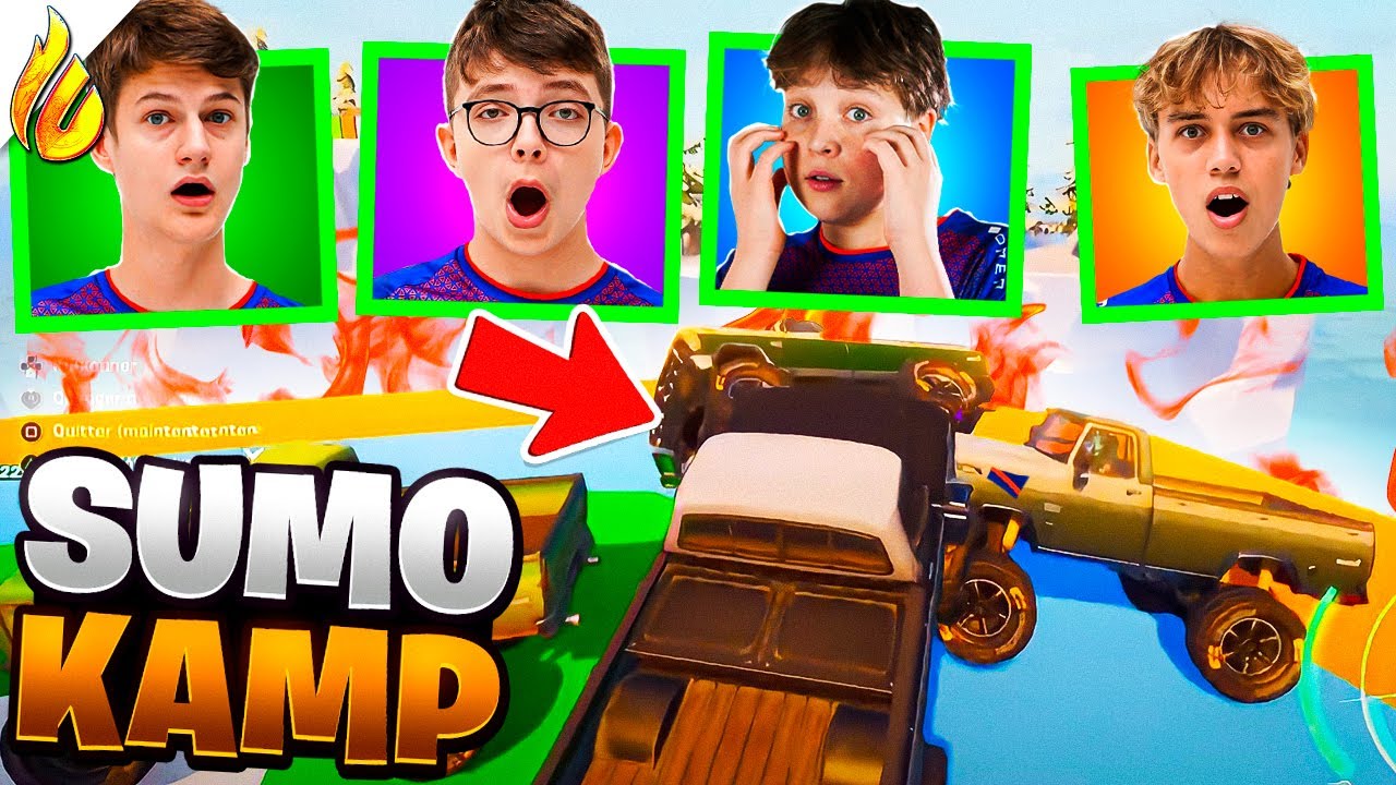 SKUB DE ANDRE UD AF BANEN FOR AT VINDE! SUMO MODE I FORTNITE ft FlowiS, Swag, PabloWingu & Rasmusnie
