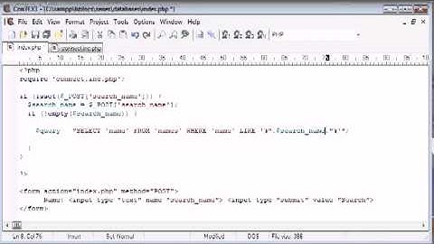 Beginner PHP Tutorial   132   LIKE With a Search Engine Example Part 3 flv