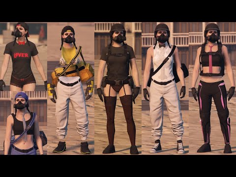 Gta 5 online | 6 Cute Female Outfit Components (Rng/Tryhard) [Transfer+Merge]