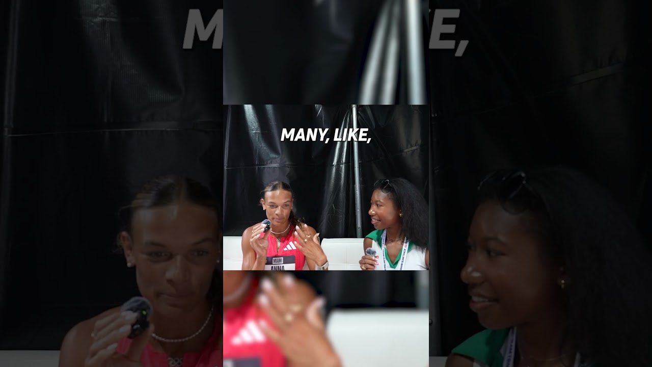 Anna Hall went on a hot lap at the Miami Grand Prix before lining up for her 400mH race. #GSTMiami