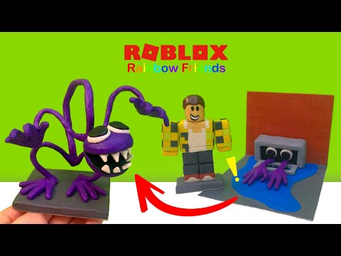 Purple Monster and Roblox Player ► Rainbow Friends Roblox | EASY Clay Tutorial