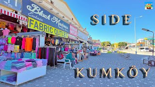 Side Kumkoy 4K December Beach & Shopping Street Walking Tour Hotels In Türkiye
