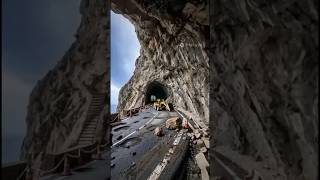 Engineers rebuilt this dangerous coastal tunnel road🔥#shorts #restoration #roadrepair