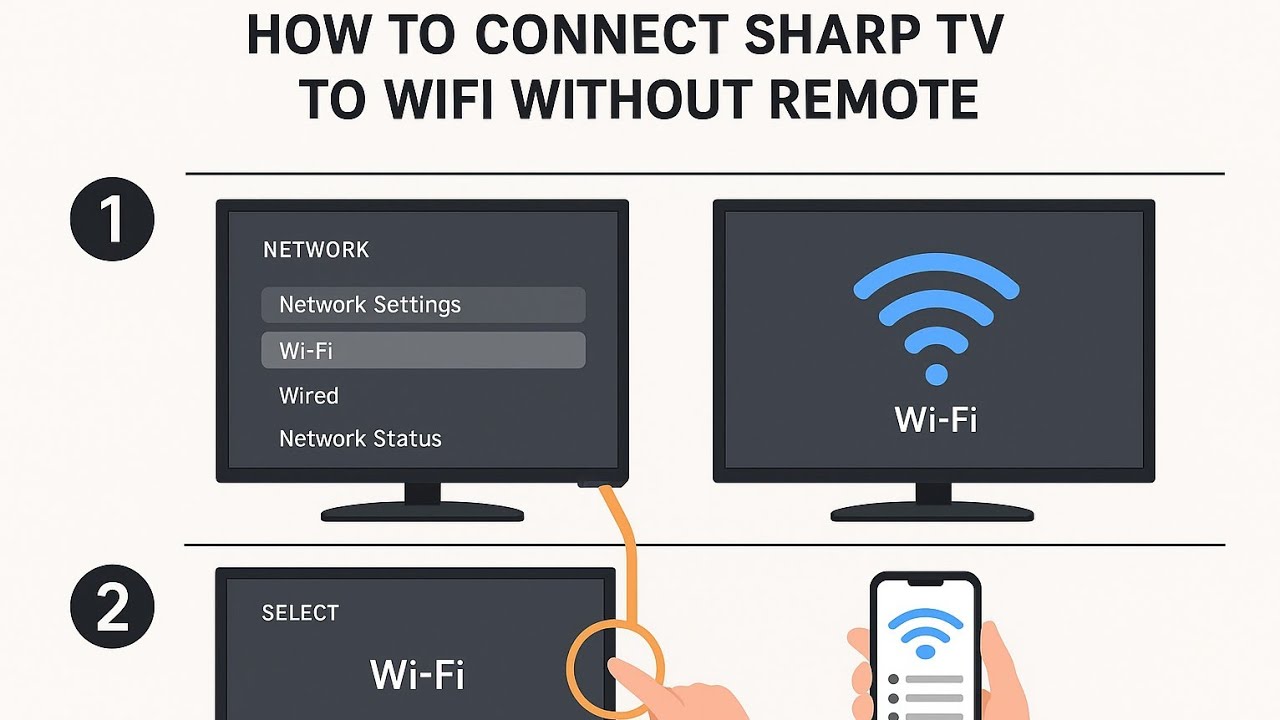 How to Connect Sharp TV to WiFi Without Remote step by step guide