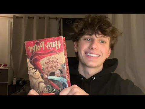 ASMR relaxing book reading (whispering, page turning)