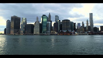 Red One 4K video footage of Manhatten alpha channel background loop