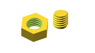 OpenScad (3D модель 'правой' резьбы (thread 3D model))