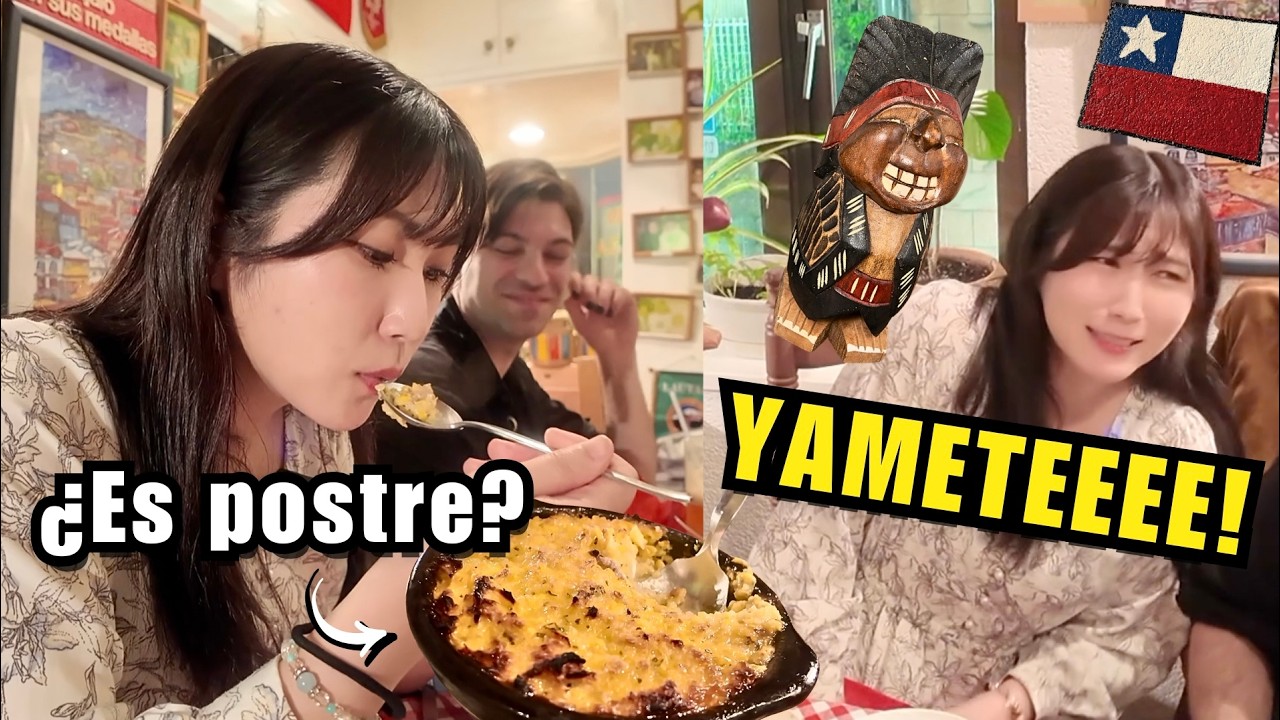 Japonesa prueba Pastel de Choclo e Indio Pícaro por primera vez! 🌽🇨🇱