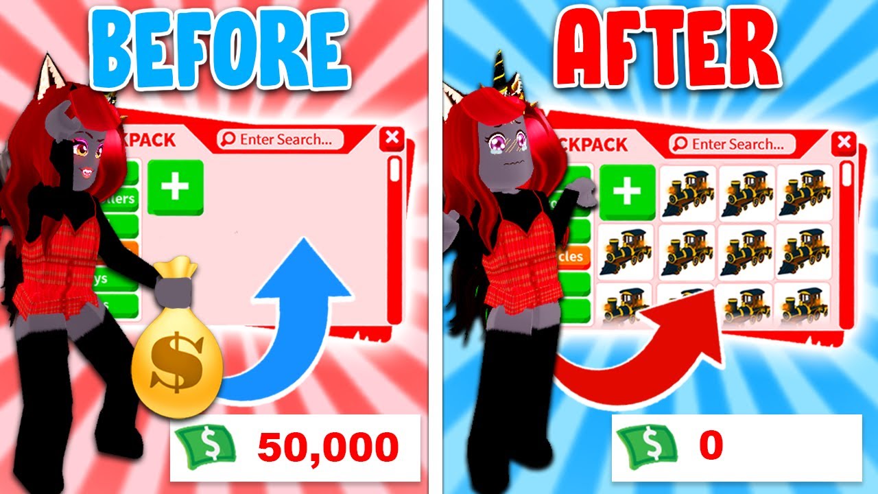 Spending ALL My Bucks To Get The LEGENDARY Train In Adopt Me!  (Roblox)