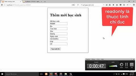 Cập nhật dữ liệu với PHP - UPDATE