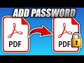 How to ADD PASSWORD to PDF FAST (LOCK PDF FILE) FULL GUIDE