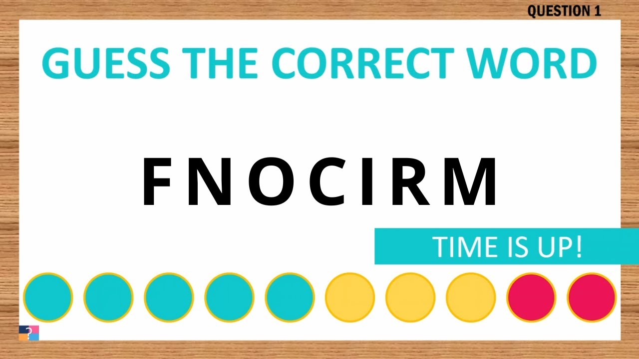 Guess the Correct Word! Unscramble in Record Time! 7 Letters | Agent