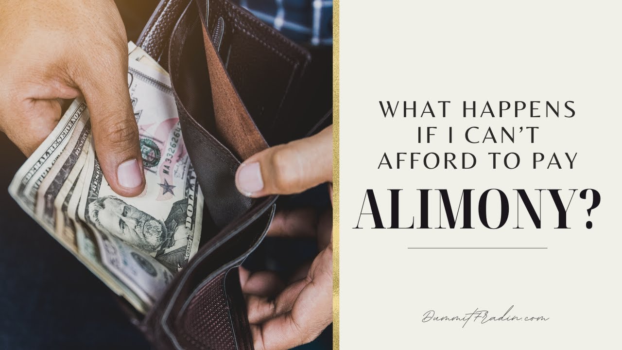 What happens if I can't afford to pay Alimony in North Carolina? - YouTube