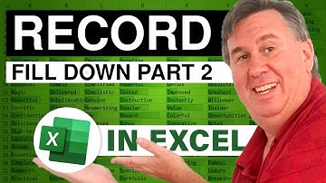 Excel - Use Excel VBA Macro Recorder to record Fill Down - Excel - Episode 1524