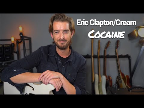 ERIC CLAPTON - COCAINE Guitar Lesson Tutorial (JJ Cale) + Band JAM TRACK!