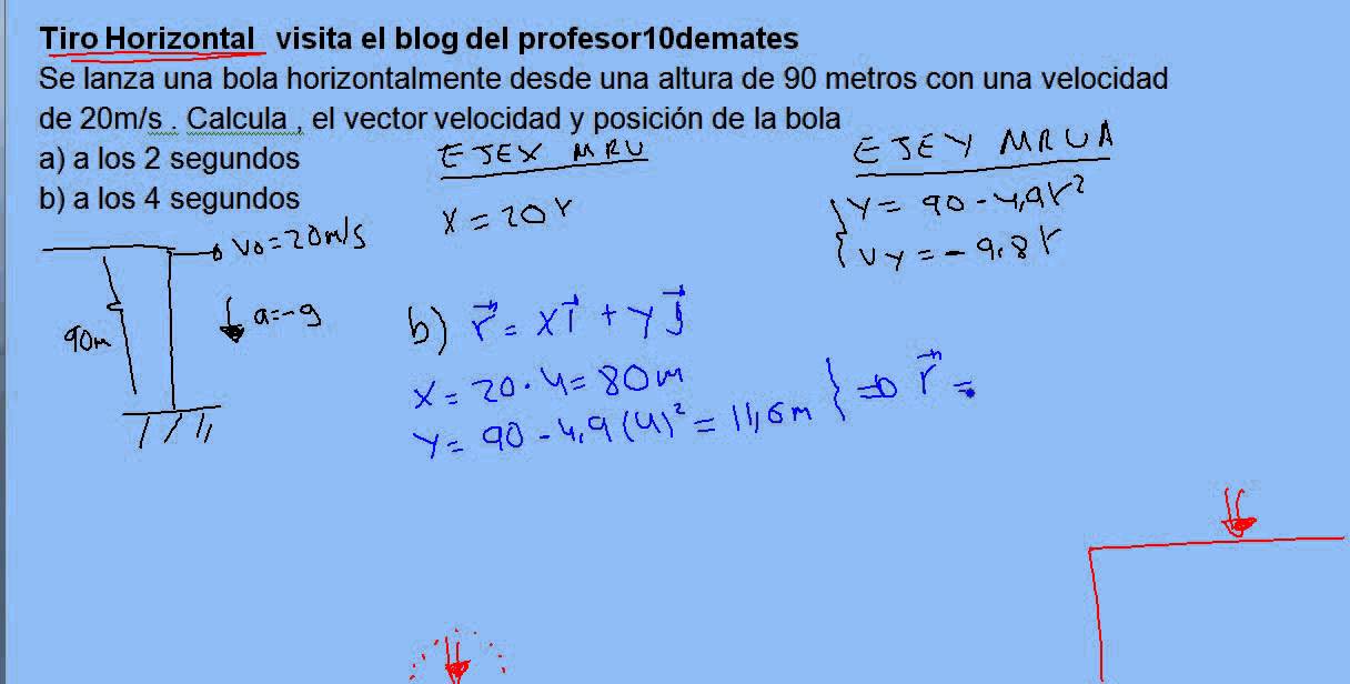 Tiro horizontal 05 ejercicio resuelto 2b - YouTube