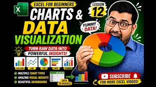 Excel for Beginners #12 | Charts & Data Visualization in Excel | Column, Bar, Pie & Line Charts |