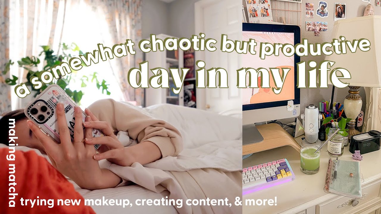 a day in my spring break 💐 staying productive, grwm, and mini makeup haul