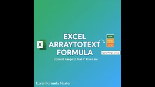 Excel ARRAYTOTEXT Formula | Convert Range to Text