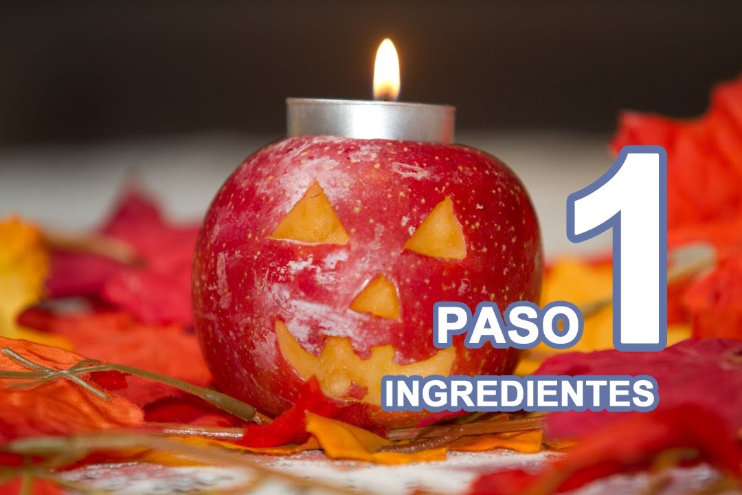 manualidades de animales PASO a PASO Como Hacer un Jackolantern de Manzanas por si no tienes Calabazas para Halloween