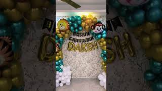 jungle theme decoration| #shorts #trending #viral #balloon #balloondecoration #birthday #balloonpot
