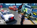 Race To Rescue Truck Falling From Bridge In GTA 5 Liberty City