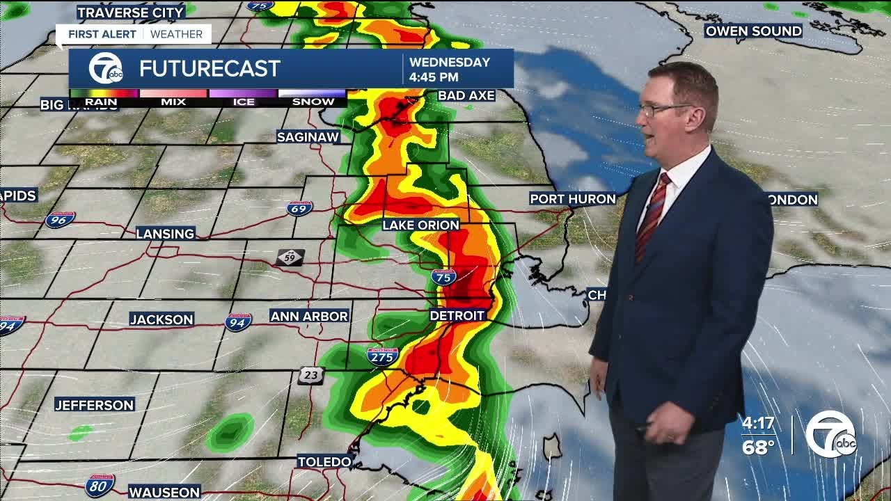 Severe storm chance Wednesday afternoon - YouTube