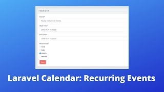 Laravel   Calendar: How to Deal With Recurring Events