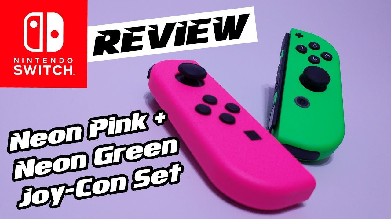REVIEW: Neon Pink and Neon Green Joy-Cons (Nintendo Switch) - YouTube