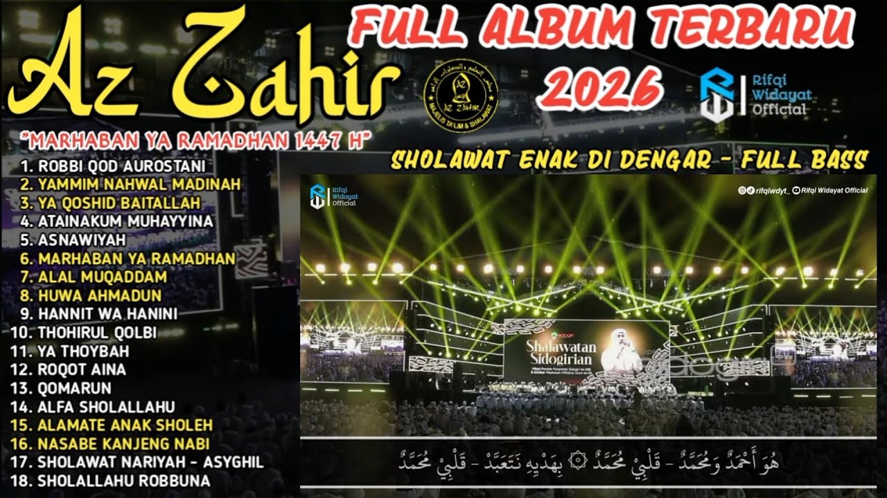 Sidogiri Bersholawat ❗Majelis Az Zahir Full Album Terbaru 2026 | Marhaban Ya Ramadhan | Lirik Arab 