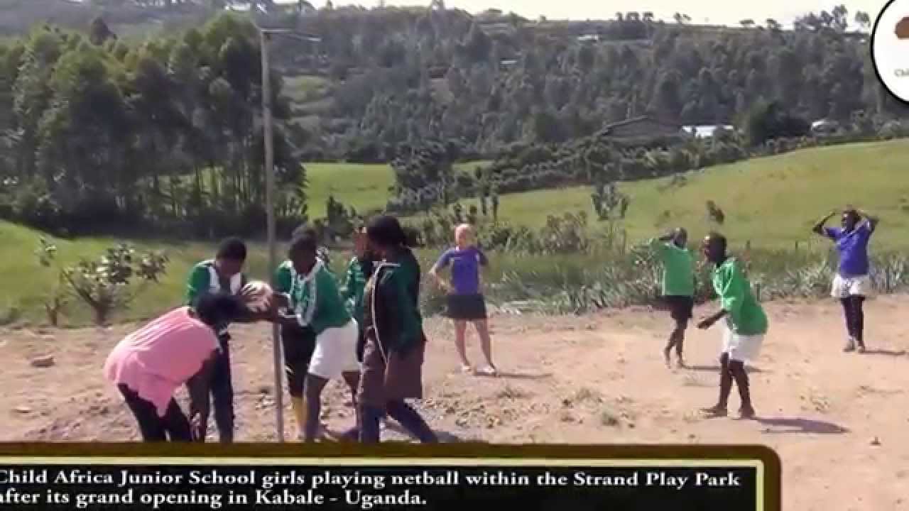 CHILD AFRICA GIRLS PLAYING NETBALL IN THE STRAND PARK GROUND KABALE   UGANDA