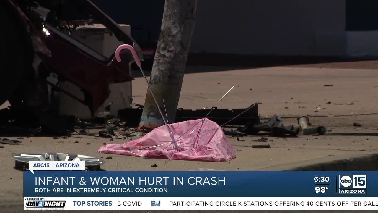 Infant, woman seriously hurt in crash near 22nd Street and McDowell ...