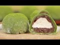 Matcha Cream Daifuku (Green Tea Mochi Dessert Recipe) | Cooking with Dog