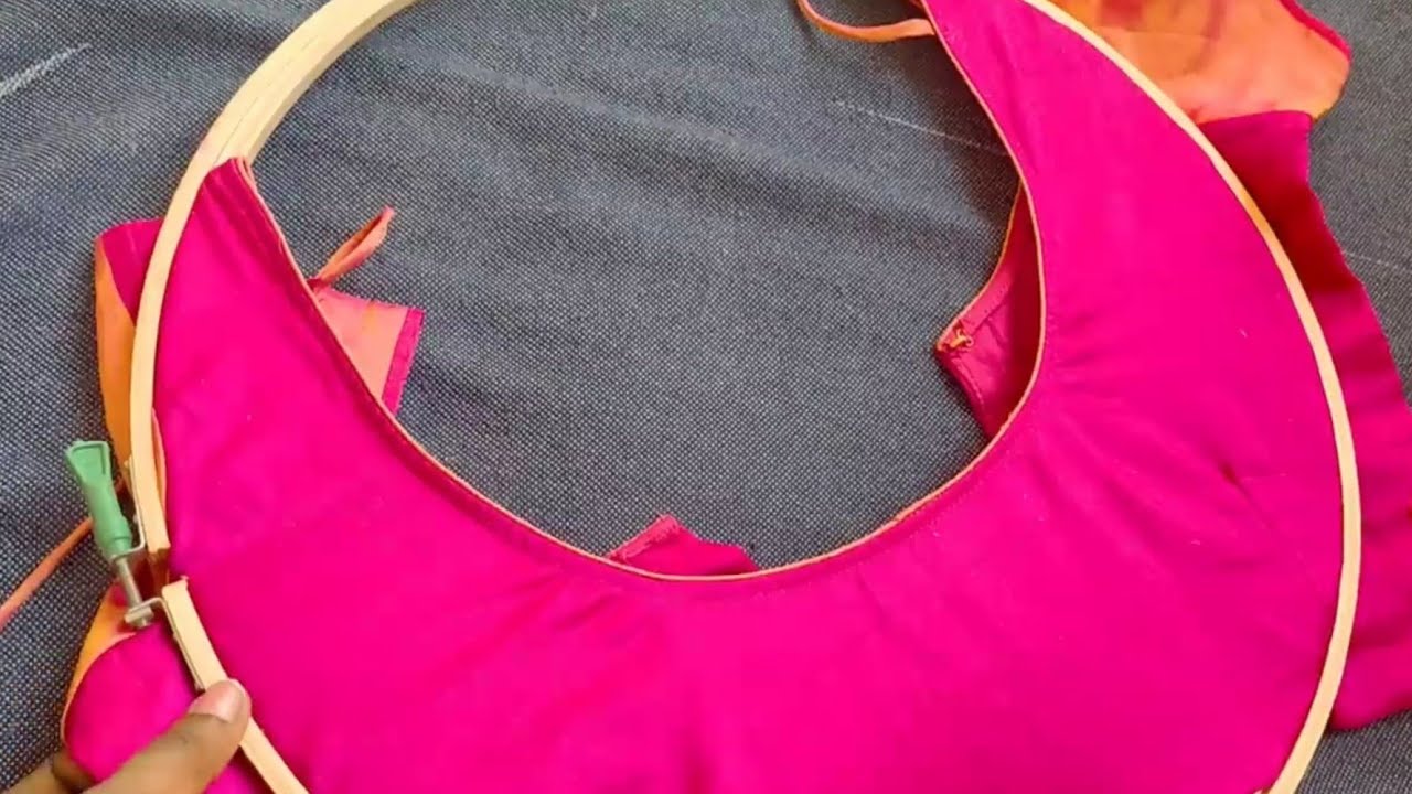 Full blouse maggam work || Maggam work with normal needle  on stitched blouse || Aari work at home