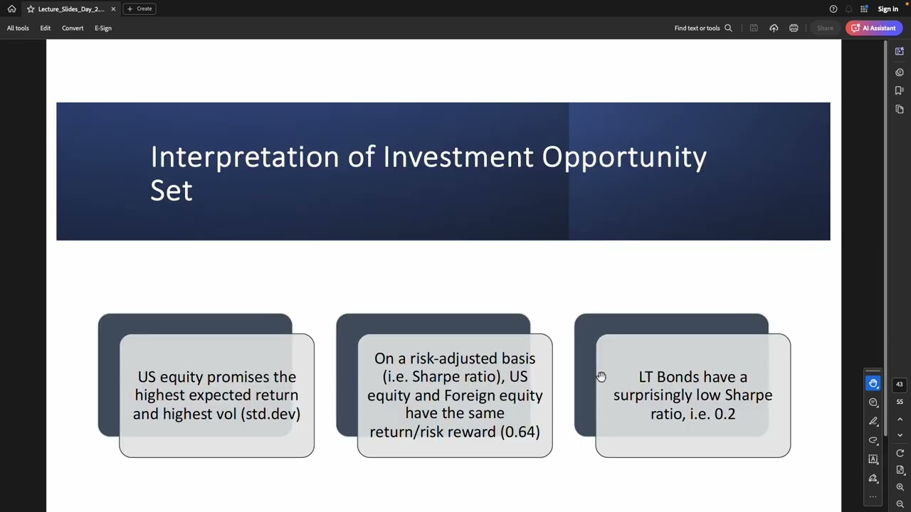 Lecture 2.2: Case Study Asset Allocation