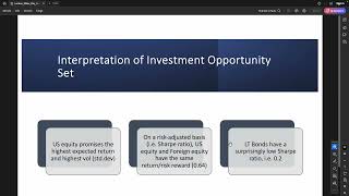 Lecture 2.2: Case Study Asset Allocation Net Worth