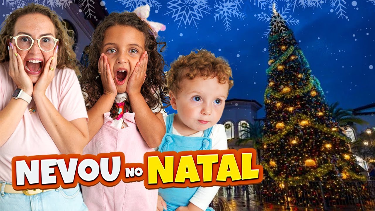 NEVOU NO NATAL NOS ESTADOS UNIDOS - FAMÍLIA BELLA E LUCCA SHOW