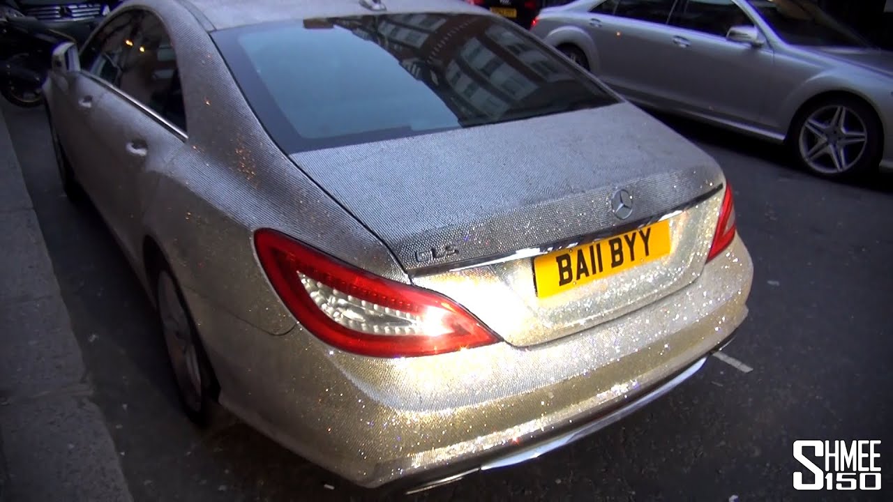 Swarovski Crystal Covered Mercedes CLS in London 