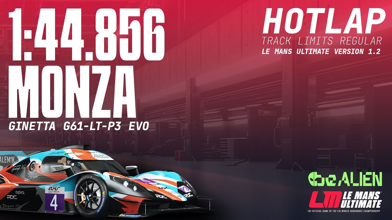 Le Mans Ultimate Hotlap: Ginetta G61-LT-P3 Evo @ Monza (1.2) - YouTube