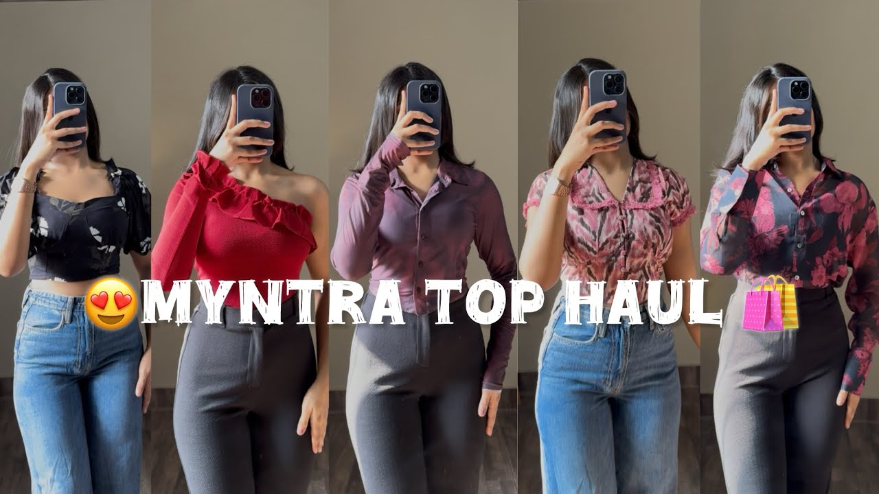 *HUGE* MYNTRA TOPS HAUL😍||shirts, fitted tops|| MUST HAVE TOPS 🎀||SUMMER CLOTHES TRY ON HAUL💕