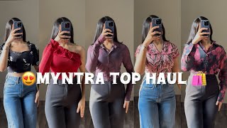 *HUGE* MYNTRA TOPS HAUL😍||shirts, fitted tops|| MUST HAVE TOPS 🎀||SUMMER CLOTHES TRY ON HAUL💕 screenshot 5