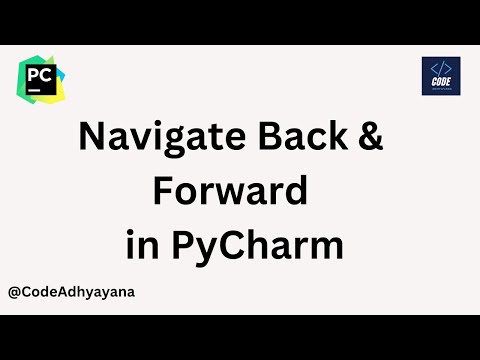navigate back and forward in pycharm