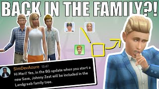 Johnny Zest Gets To Be A Landgraab Again In Sims 4