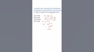 JLM || OBJECTIVE QUESTION ON TRANSFORMER MAXIMUM EFFICIENCY ||