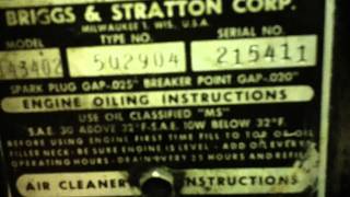 Antique Speedex tractor with a mower deck briggs and stratton