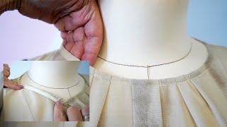 Люксовая обработка горловины в изделиях из шифона. Как обработать горловину блузы или платья