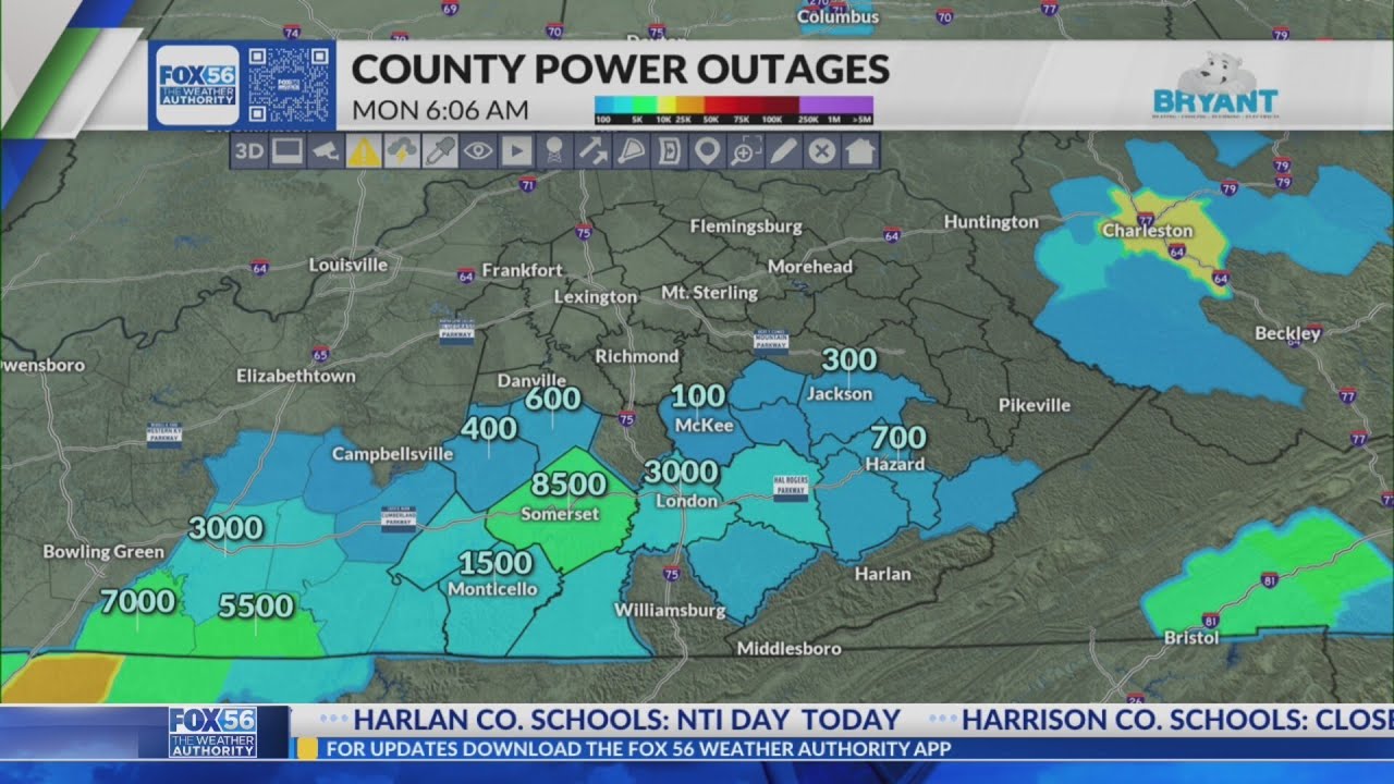 Crews battle sub-freezing cold to restore power across southern Kentucky